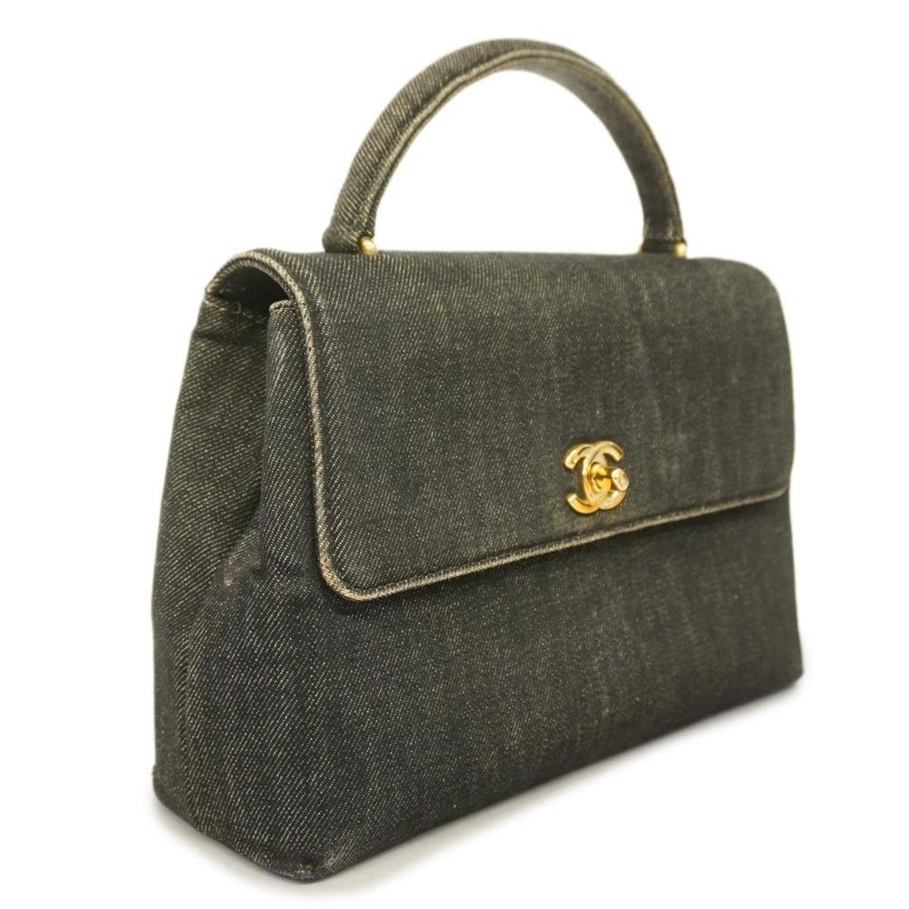 Chanel handbag denim black ladies - Picture 2 of 16